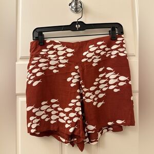 Fighting Eel Shorts Lee. Burgundy Fish. Size S